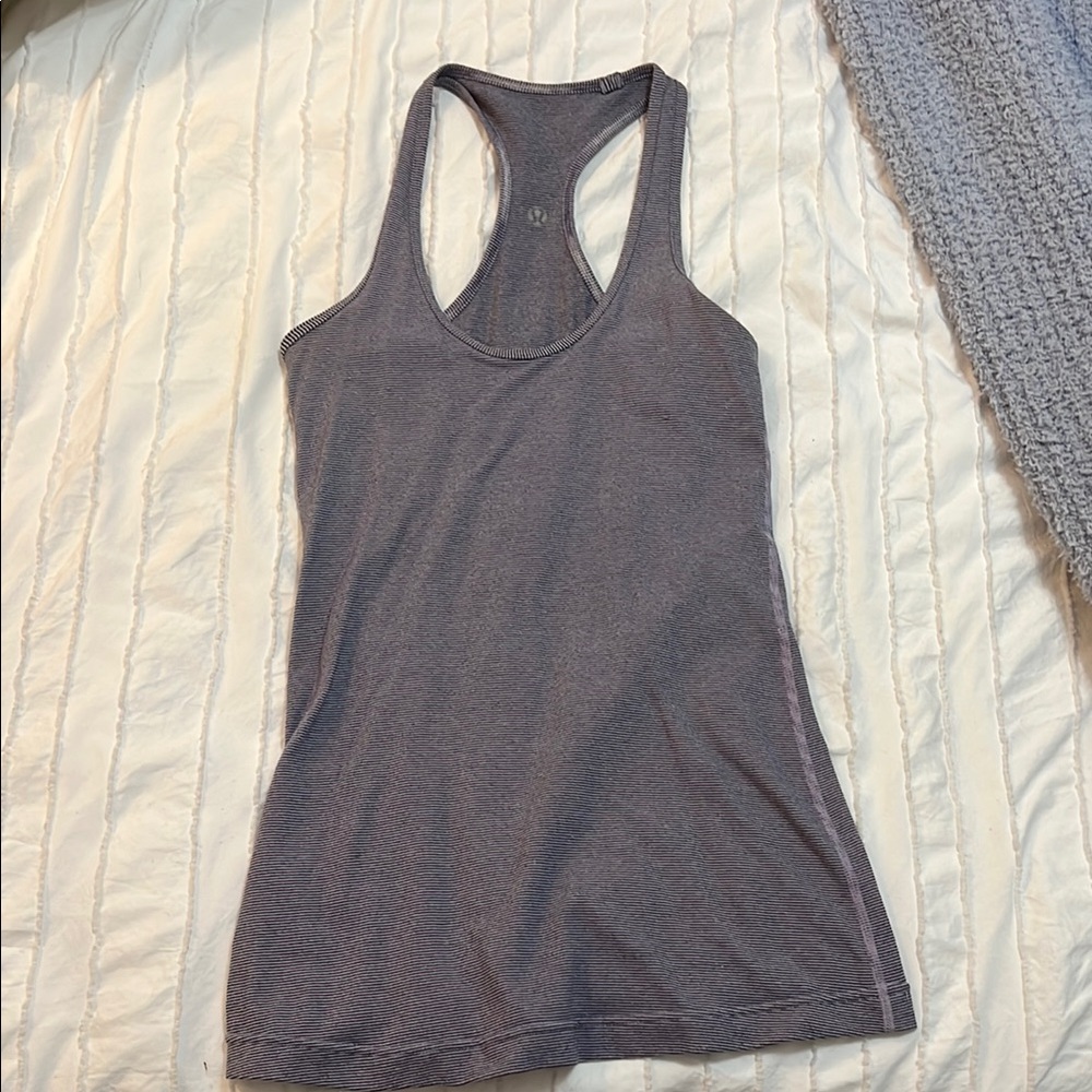 Lululemon Athletica Gray Fitted Tank Top